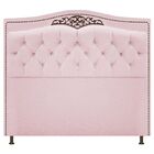 Cabeceira Estofada Yasmim 90 Cm Solteiro Corano Rosa Bebê - D