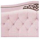 Cabeceira Estofada Yasmim 90 Cm Solteiro Corano Rosa Bebê - D