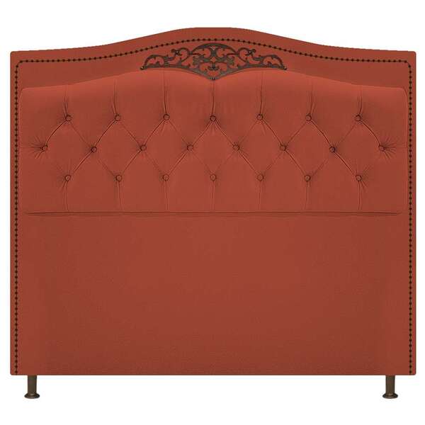 Cabeceira Estofada Yasmim 90 Cm Solteiro Suede Terracota - Do