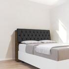 Cabeceira Estofada Yasminne Casal Malbec Com Capitonê Preto