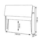 Cabeceira Estofada Yasminne Casal Naturalle Com Capitonê Preto