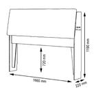 Cabeceira Estofada Yasminne Queen Chocolate Com Capitonê Preto