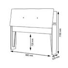 Cabeceira Estofada Yasminne Solteiro Branca Com Capitonê Bran