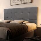 Cabeceira Estofado Casal Maggie Cinza