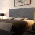 Cabeceira Estofado Casal Maggie Cinza