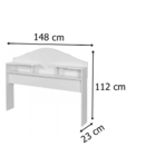 Cabeceira Evelyn Casal 1,40 Branco – Carmolar Móveis