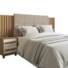 Cabeceira Expansível Suiça Cinamomo/off White Com Capitonê Pe