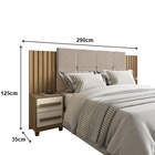 Cabeceira Expansível Suiça Cinamomo/off White Com Capitonê Pe