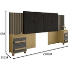 Cabeceira Expansível Suiça Ii Cinamomo/grafite Com Capitonê P