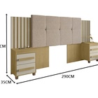 Cabeceira Expansível Suiça Ii Cinamomo/off White Com Capitonê