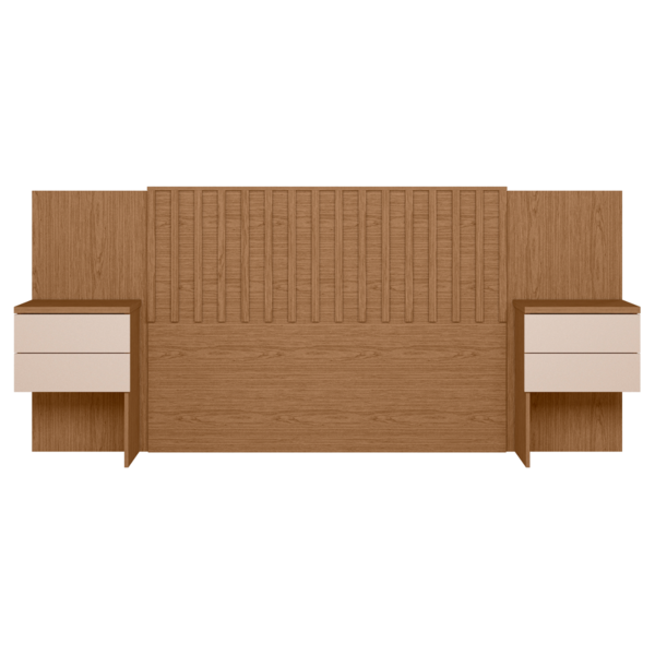 Cabeceira Extensiva Ripada Pinhais Jatobá Fendi Metallic