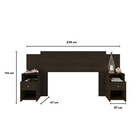 Cabeceira Extensível Cama Solteiro, Casal E Queen Com Mesa De