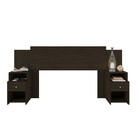 Cabeceira Extensível Cama Solteiro, Casal E Queen Com Mesa De