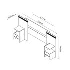 Cabeceira Extensível Casal Dacar   Neve
