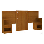 Cabeceira Extensível Casal Queen Com Mesa Lateral Uni 2 Gavet