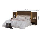 Cabeceira Extensível Casal/queen/king Com 2 Mesas De Apoio Gr