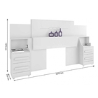 Cabeceira Extensível Com 2 Criados Síria Rv Móveis