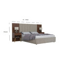 Cabeceira Extensível Com 2 Mesa De Cabeceira Zara Robel
