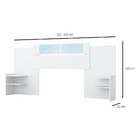 Cabeceira Extensível Com Espelho Mila Branca