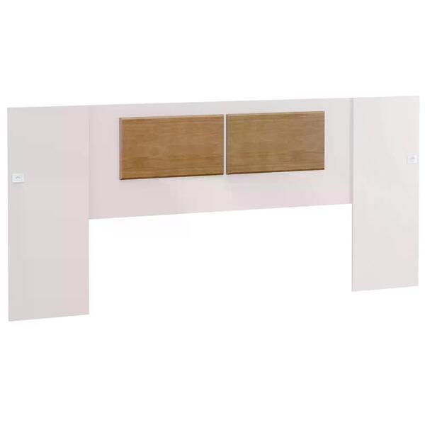 Cabeceira Extensivel Com Tomadas Mdf/madeira Maciça 2805 Prat