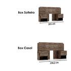 Cabeceira Extensível Creative Plus Com Criado Ao Lado Avelã -