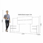 Cabeceira Extensível Em Mdf Com 4 Prateleiras Mila  Branco