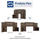 Cabeceira Extensível Em Mdf Com 4 Prateleiras Mila Panan Móve