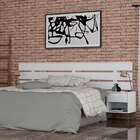 Cabeceira Extensível King Com 2 Mesas De Apoio Roma Branca