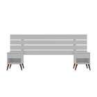 Cabeceira Extensível King Com 2 Mesas De Apoio Roma Branca