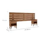 Cabeceira Extensível King Com 2 Mesas De Apoio Roma Madeira