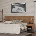 Cabeceira Extensível King Com 2 Mesas De Apoio Roma Madeira