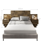 Cabeceira Extensível Montreal com Criado Mudo Amadeirado