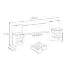 Cabeceira Extensível Queen Com 2 Mesas De Apoio Bélgica Canel