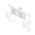 Cabeceira Extensível Sued Lérida Mocaccino Naturale
