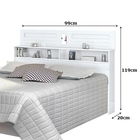 Cabeceira Florença Solteiro 0.90 Branco - Vitamov