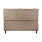 Cabeceira Forger Solteiro Veludo Bege 90cm Bnn Decor