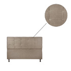 Cabeceira Forger Solteiro Veludo Bege 90cm Bnn Decor