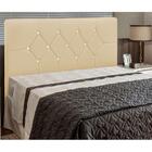 Cabeceira França Para Cama Box Casal 140 Cm Corino Areia 504