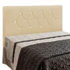 Cabeceira França Para Cama Box King 195 Cm Corino Areia D'ros