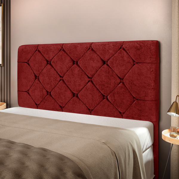 Cabeceira Gabriela Casal 140 Cm Para Cama Box Suede Amassado