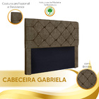 Cabeceira Gabriela Casal 140 Cm Para Cama Box Suede Amassado