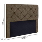 Cabeceira Gabriela Casal 140 Cm Para Cama Box Suede Amassado