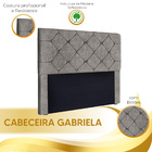 Cabeceira Gabriela Casal King Size 195 Cm Para Cama Box Suede