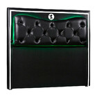 Cabeceira Gamer Ninja X 140 Cm Estofada Led Corano Preto E Br