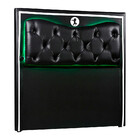 Cabeceira Gamer Ninja X 90cm Com Led E Carregador Preto Com B