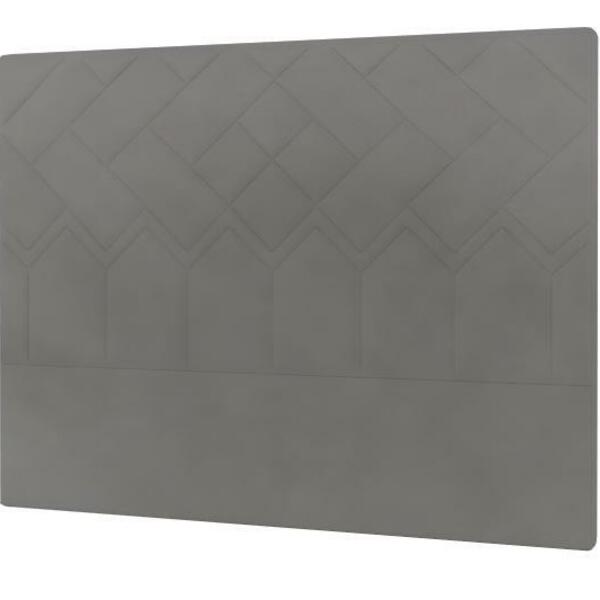 Cabeceira Genebra Plus Casal 1400mm Veludo Slim Chumbo - Simb