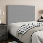 Cabeceira Genebra Plus Solteiro 900mm Linho Cinza - Simbal