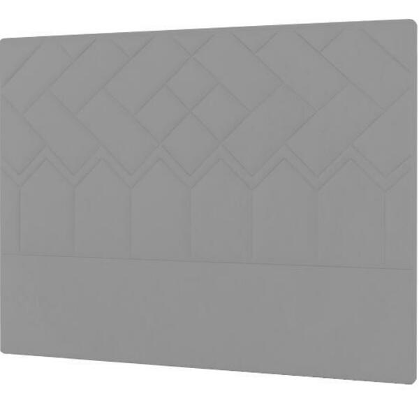 Cabeceira Genebra Plus Solteiro 900mm Linho Cinza - Simbal