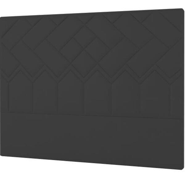Cabeceira Genebra Plus Viúva 1000mm Suede Negro - Simbal
