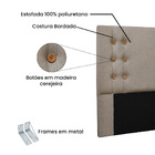 Cabeceira Genova Cama Box Casal 195cm Linho Rustico Areia - S